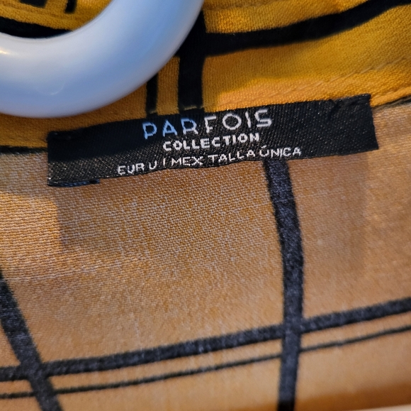 Parfois (portuguese brand) shirt dress yellow and black - Picture 2 of 2